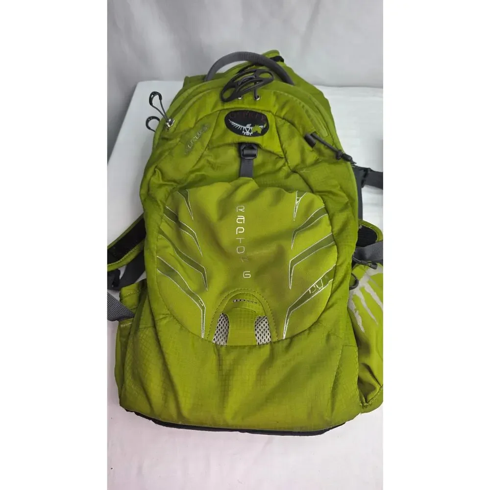 Osprey Raptor 6 Hydration Backpack Green Hiking Cycling Day Pack NO Bladder